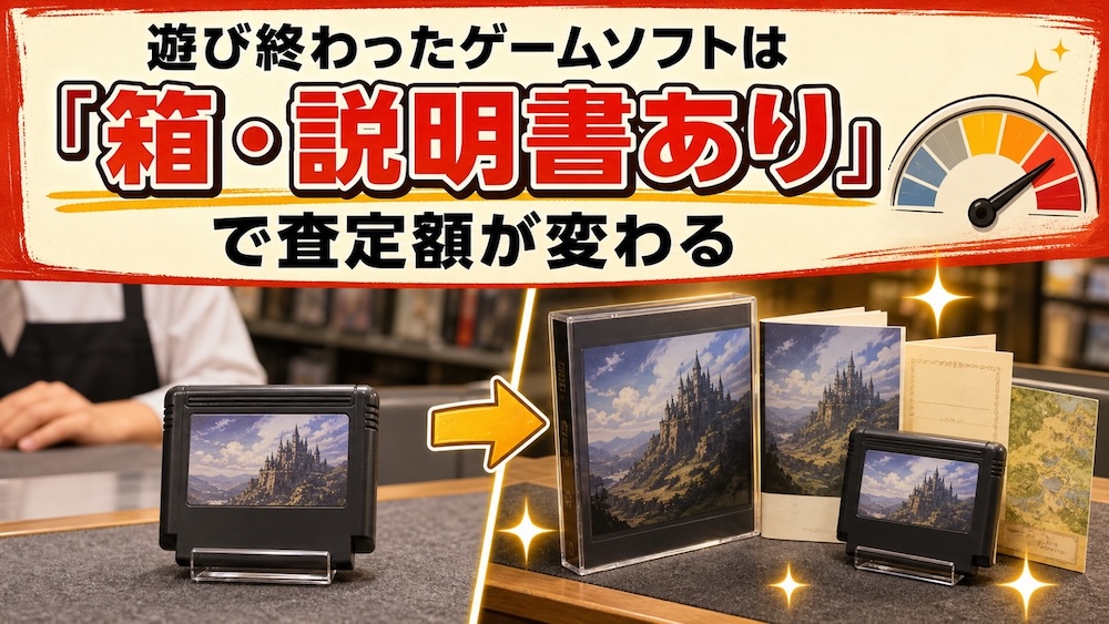 遊び終わったゲームソフトは「箱・説明書あり」で査定額が変わる