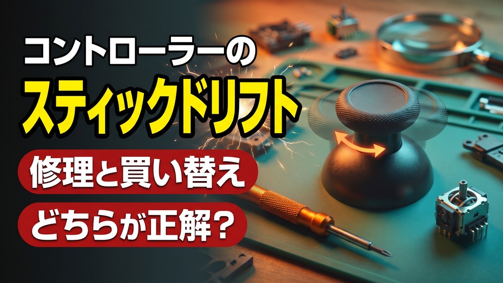 コントローラーのスティックドリフト、修理と買い替えどちらが正解？